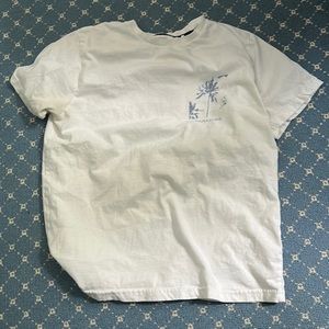 White graphic tee